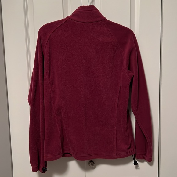 Columbia Fleece Jacket. Burgundy color. Size Large. - Picture 4 of 5